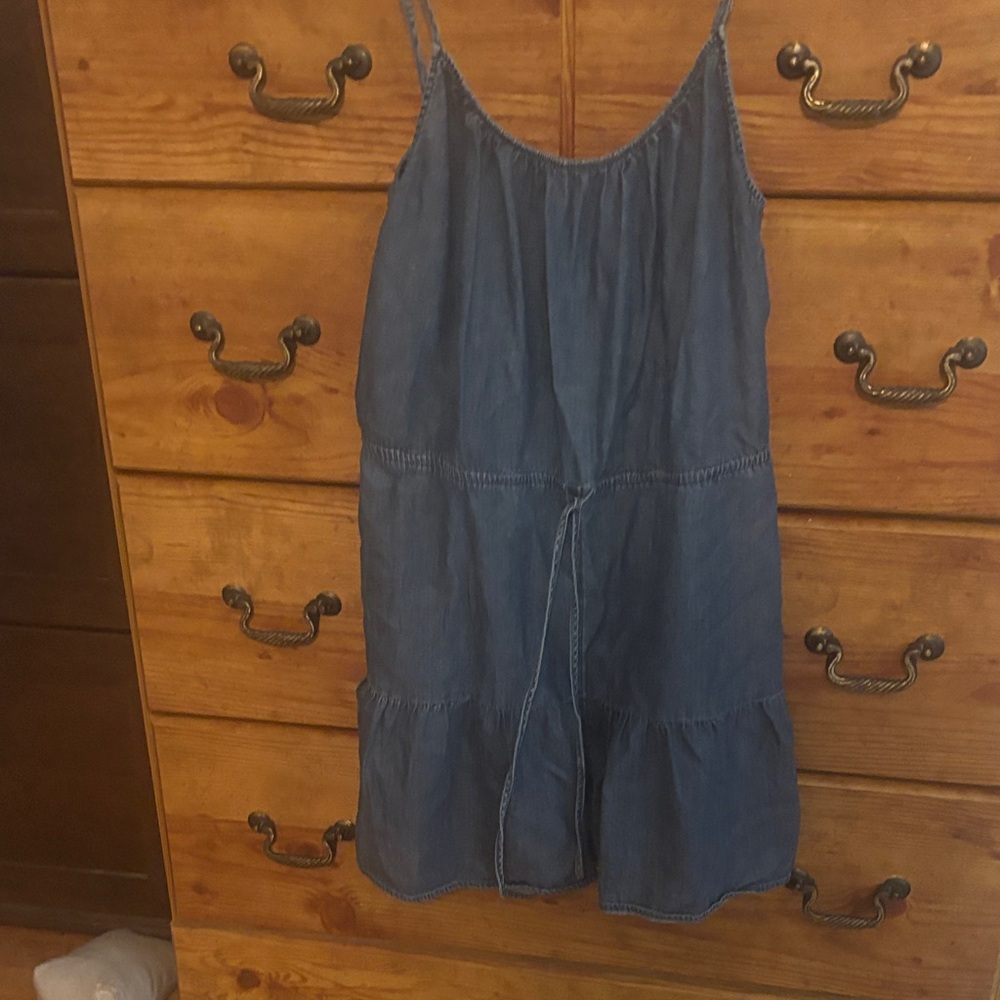 Express Blue Denim Spaghetti Strap Dress